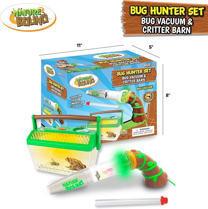 Nature Bound Bug Catcher Toy, Eco-Friendly Bug Vacuum, Catch and Release Indoor/Outdoor Play, Ages 3 to 12, Green, Complete Kit for Kids, Includes Capture Core with Magnification - Image 2