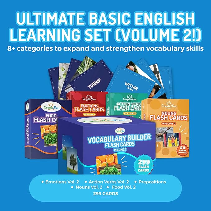CreateFun 300 Vocabulary Builder Flash Cards V2 Speech Therapy,Autism,ESL - Image 2