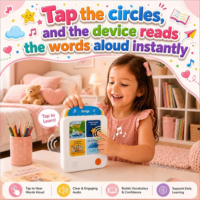 Screen-Free Learning Tablet, Phonics Talking Flash Cards, 84 Pages, 36 Themes, 2800+ Knowledge Points, 500+ Test Library, 300+ Thinking Training, Learning Educational Toy Kids 2-6 Gifts - Image 3