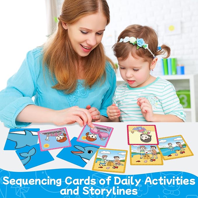 Sequencing Cards,Sequence Board Game for Kids,Story Storytelling,Speech Therapy Toys Materials for Autism,Social Skills,Sentence Building,Educational Classroom Preschool Learning Activities - Image 5