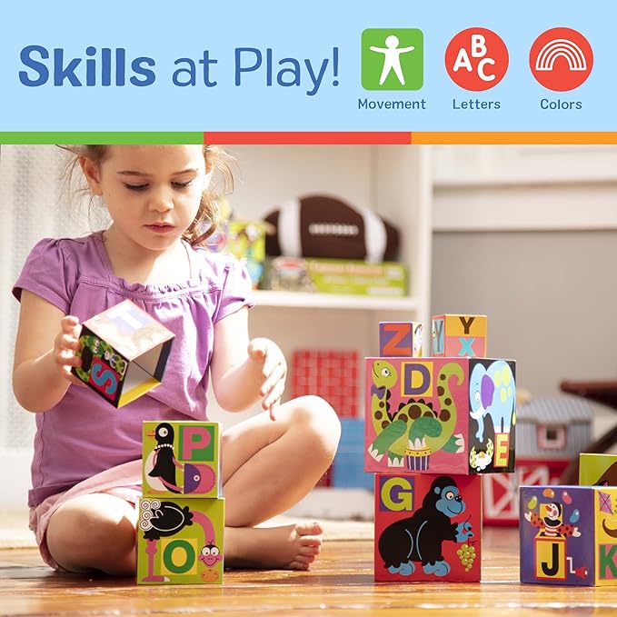 Melissa & Doug Deluxe 10-Piece Alphabet Nesting and Stacking Blocks - FSC Certified - Image 4