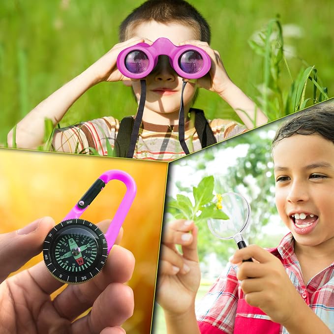 Binoculars for Kids – Perfect Toy for Little Boys and Girls – Extensive Set Incl. Magnifying Glass & Compass – Powerful Magnification 8X21 – 3 to 12 Year Old Kids for Toddler - Image 9
