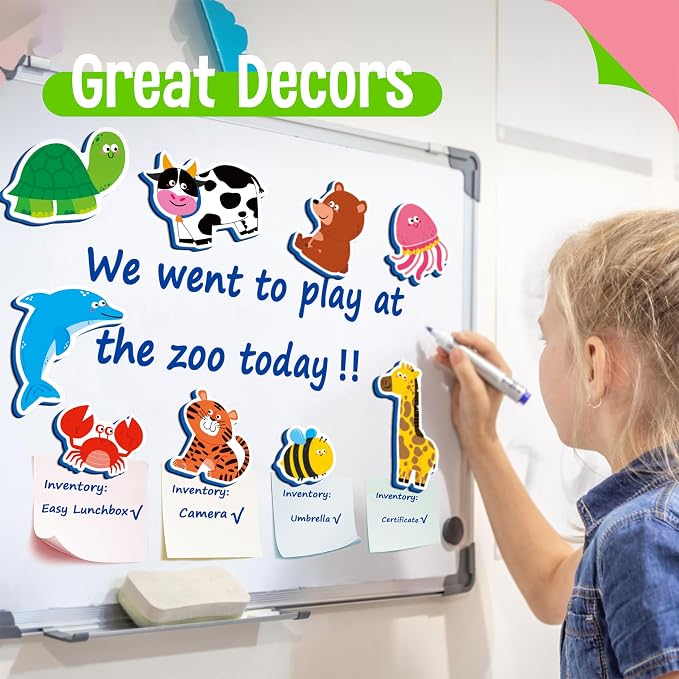 SpriteGru 35 Pcs Animal Magnets, Adorable Magnetic Animal Toys - Wild, Farm & Marine Animals - Thick Foam, Non-Toxic, Educational Learning Toys for Kids 3+ - Image 6