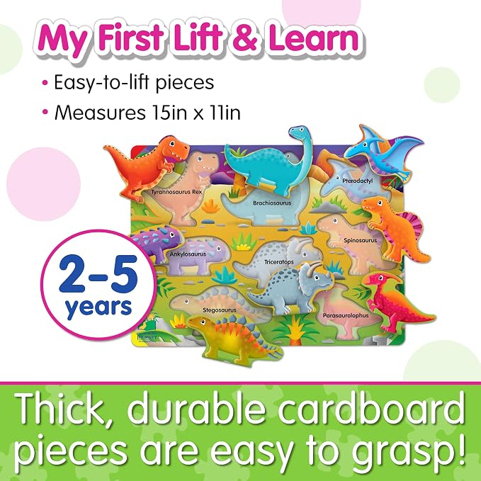 The Learning Journey: My First Lift & Learn - Dinosaurs – Early Active Puzzle Intellectual Development - Boys & Girls Puzzle Play Toddler Toys & Gifts for Ages 2-5 Award Winning - Image 3