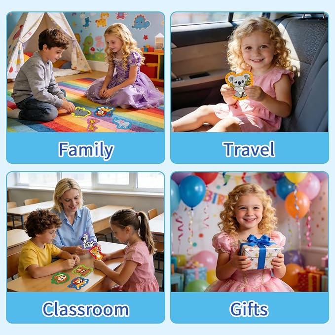 Animals Lacing Cards, Sewing Kit for Kids,Fine Motor Skills toys - Image 4