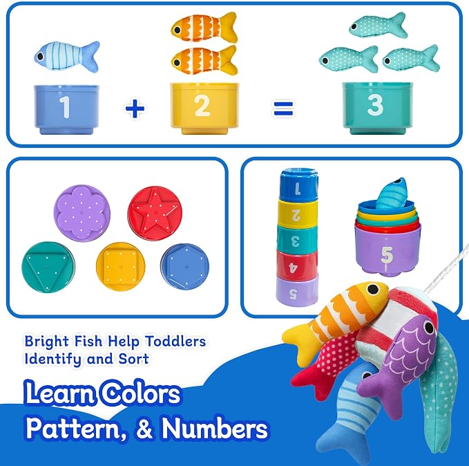 Montessori Toys for 1 2 Year Old Boy Birthday Gifts, Toddler Fishing Game - Image 6