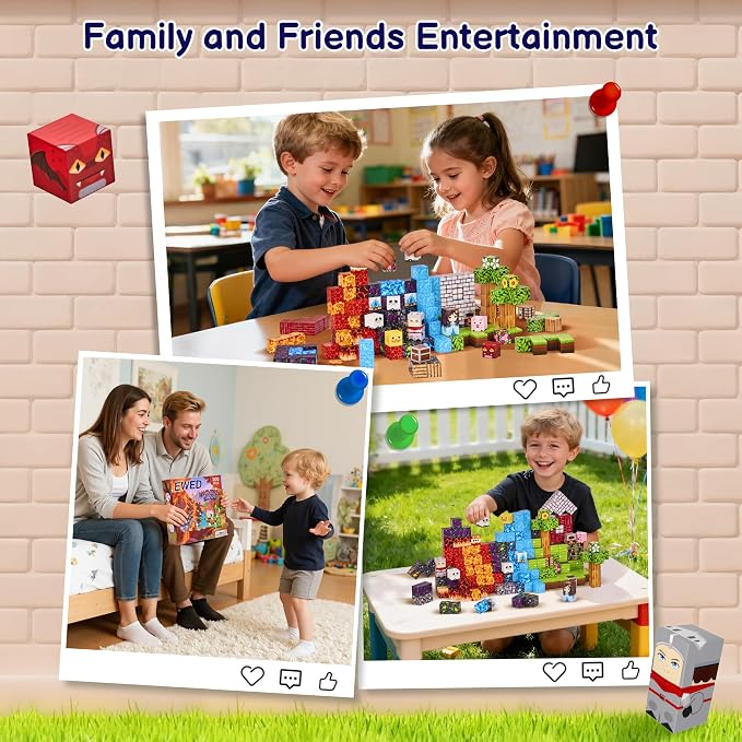 200PCS Magnetic Blocks, Magnetic Building Blocks Cubes Tiles for Kid - Image 7