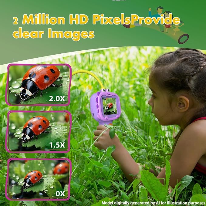 Daxiongmao Borescope Camera with Light for Kids | STEM Science Educational Toy for 3 4 5 6 7 8 9 10 Years Old Boys & Girls | Birthday Gift for Outdoor Adventures & Nature Discovery（Purple） - Image 4