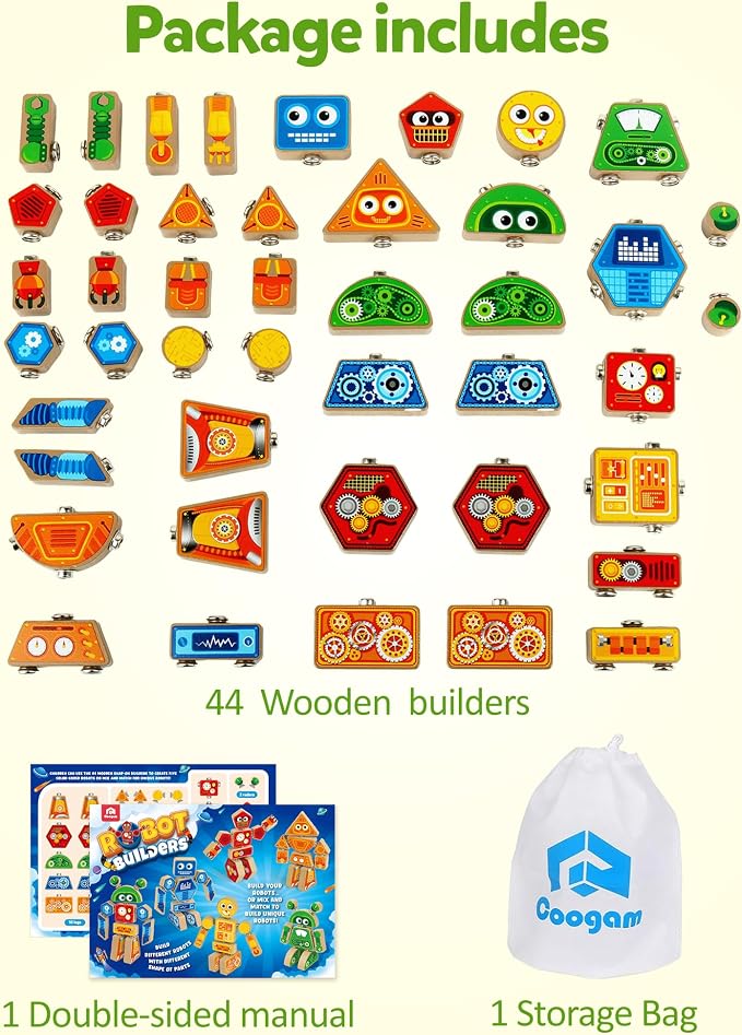 Coogam Snap Together Robot Builders for Toddlers - Image 6