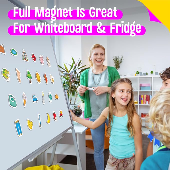 50 PCS First Word Magnets, Magnetic Thickened Daily Items Fridge Magnets Adorable Educational Learning Toys for Kindergarten, Preschooler, Kids 3+ - Image 4