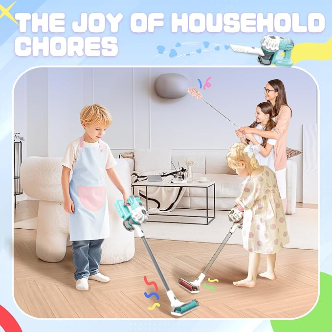 SMILESSKIDDO 3-in-1 Kids Vacuum that Really Works, Toy Vacuum for Kids - Image 4
