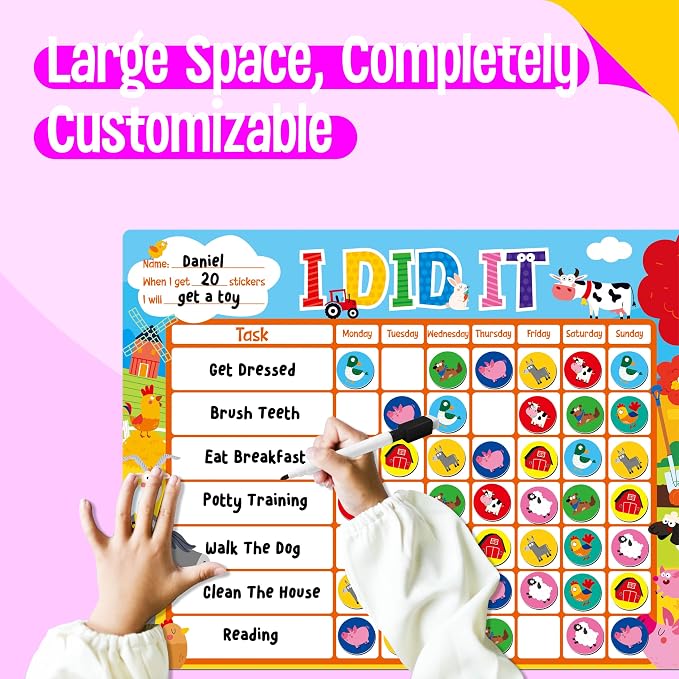 Magnetic Reward Chart, One Chart & 72 Magnetic Reward Magnets - Image 4