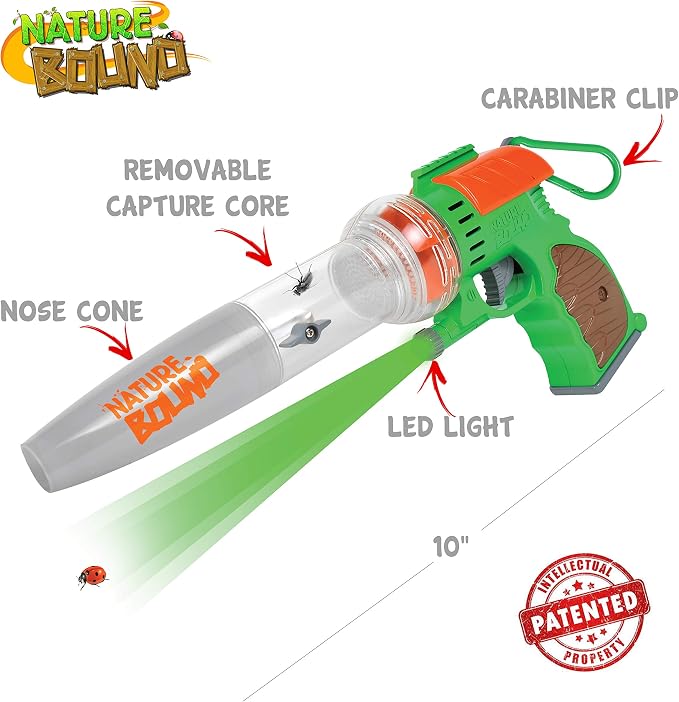 Nature Bound Bug Catcher Vacuum with Light Up Critter Habitat Case, Eco-Friendly Outdoor Toys for Kids, Includes Vacuum and Cage, Bug Vacuum for Kids Toy, Bug Catcher Vacuum - Image 3