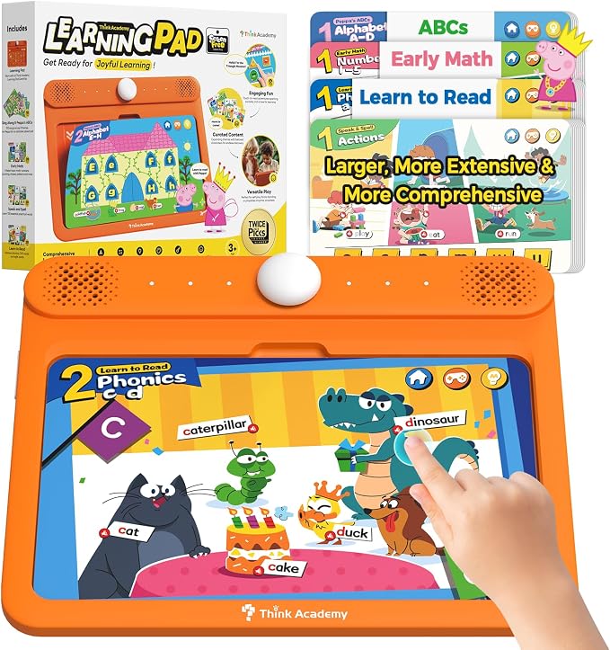 Think Academy Learning Pad with Flash Cards for 3 4 5 Years Old Boys Girls by ThinkAcademy