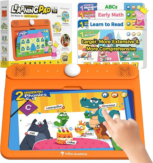 Think Academy Learning Pad with Flash Cards for 3 4 5 Years Old Boys Girls by ThinkAcademy