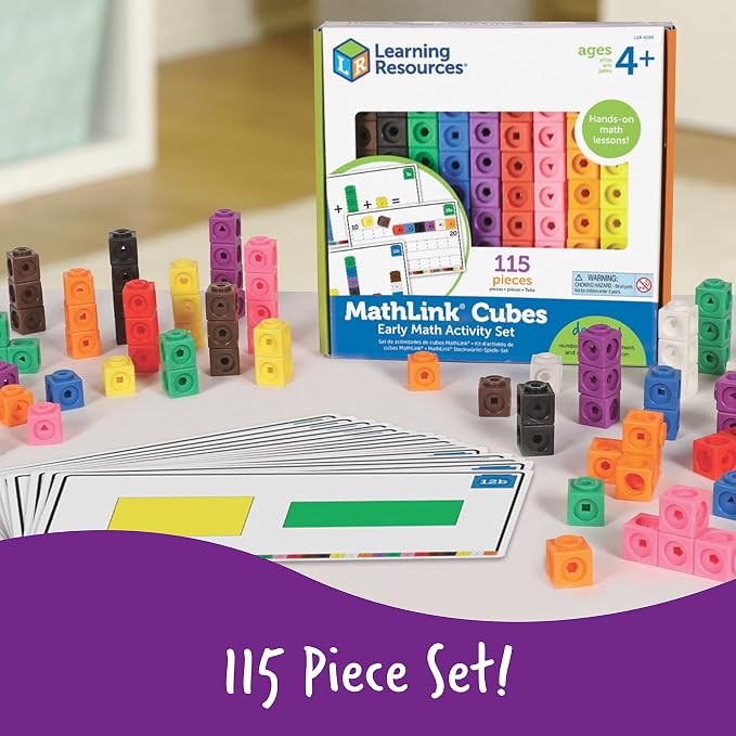 Learning Resources MathLink Cubes Early Math Activity Set - Image 4