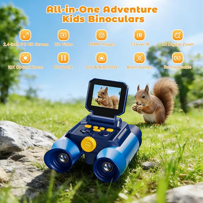 Binoculars for Kids with Night Vision - 48MP FHD Digital Camera Telescope - Image 2
