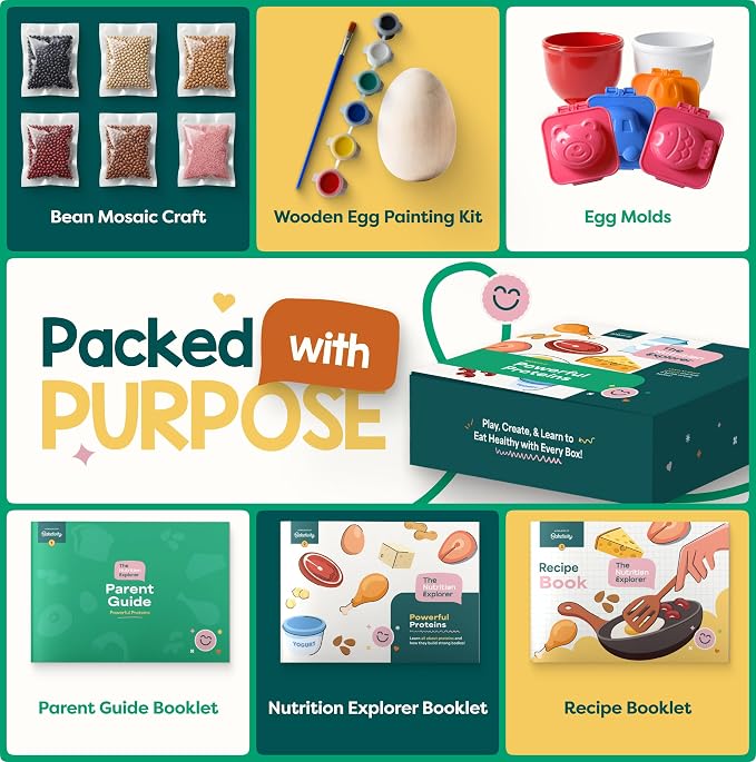 Baketivity Powerful Proteins Kids Nutrition Kit STEM Birthday Gift for Kids - Image 4