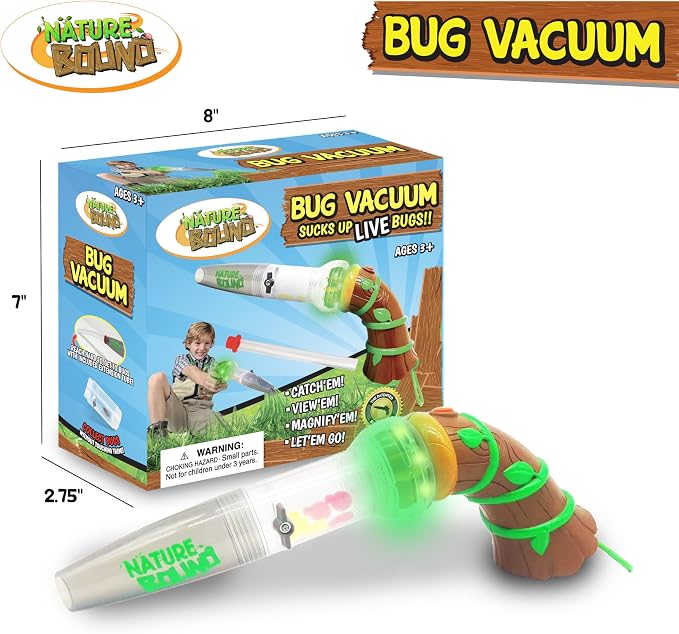 Nature Bound Bug Catcher Toy, Eco-Friendly Bug Vacuum, Catch and Release Indoor/Outdoor Play, Ages 3 to 12, Complete Kit for Kids (Upgraded Style) - Image 2
