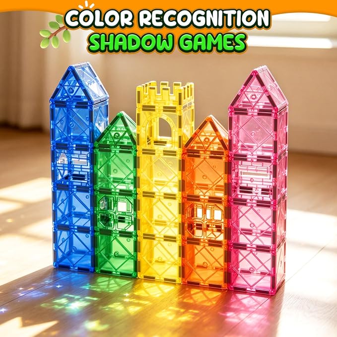 Magnetic Tiles Toddler Toys Magnetic Building Blocks for Kids Ages 3-12 STEM Educational Toys for Girls & Boys Sensory Toys for Kids with Autism Classroom Must Haves Outdoor Toys - Image 7