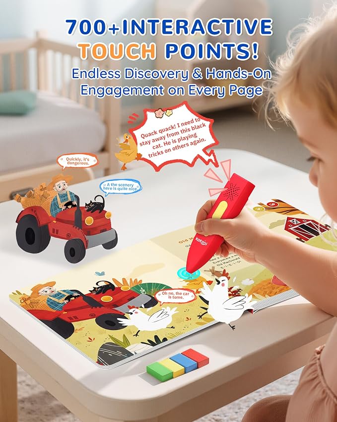 KOKODI Talking Books, 2Pcs Nursery Rhyme Books Interactive Audio Sound Books, Compatible with KOKODI Talking Pen (Nursery Rhyme Books Only, No Pen) - Image 4