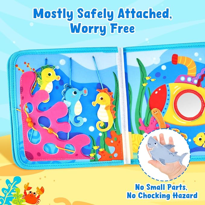JoyCat Ocean Busy Book for Toddlers 3 Year Old, Montessori Travel Book - Image 8