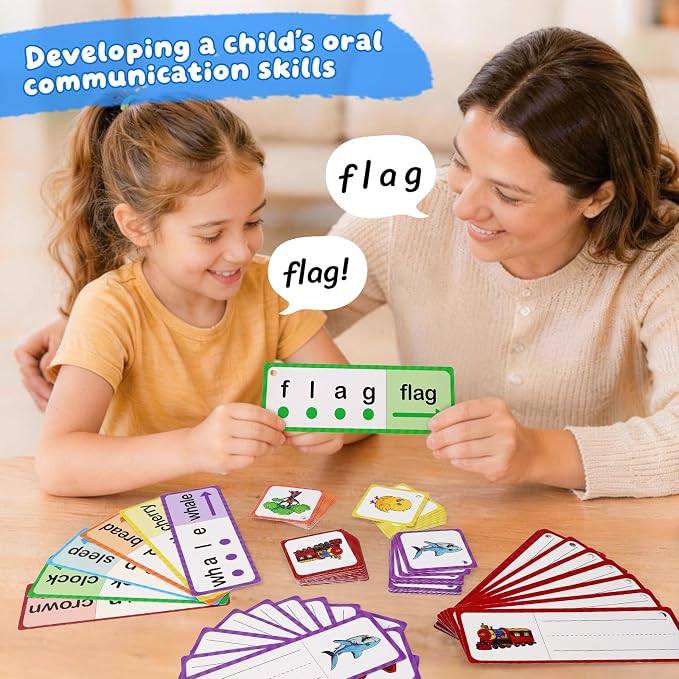 Blends & Digraphs Flash Cards for Kid, Phonics Sight Word Games for Toddler - Image 5