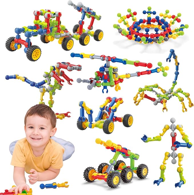 Kids STEM Building Toys for 3 4 5 6 7 8+ Year Old Boys Girls Birthday Gifts by Caferria