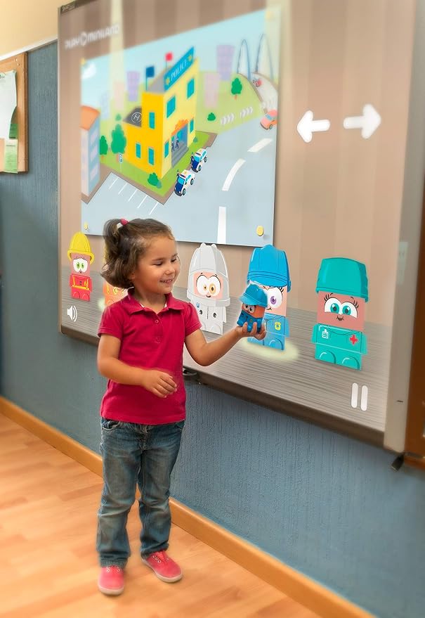 Miniland Job Blocks Board Game for Toddlers Age 2 - Preschoolers Age 4, Teaches Careers, Diversity, Fun Language Development, Pretend Play - Image 2
