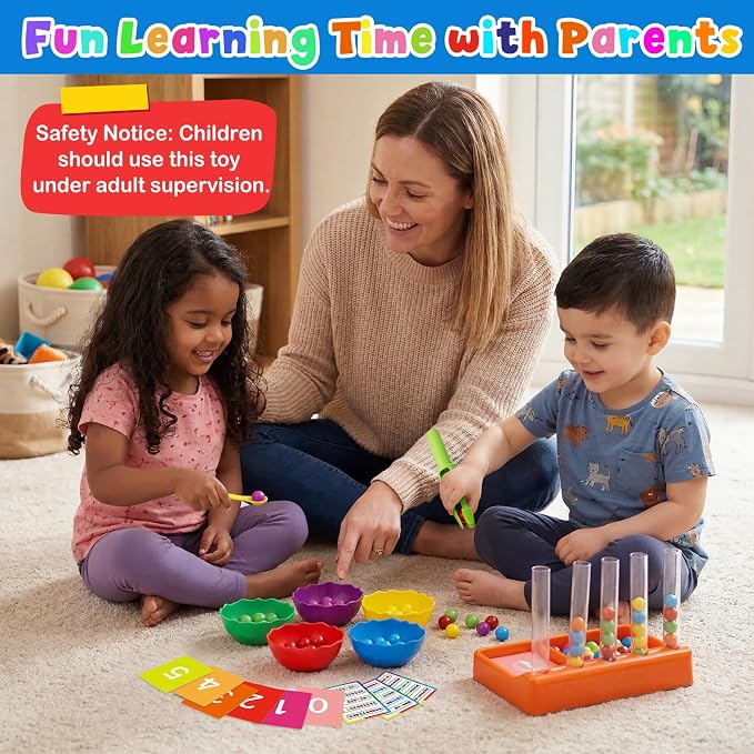 Counting and Color Sorting Toys,Montessori Math Games,Fine Motor Skills - Image 7