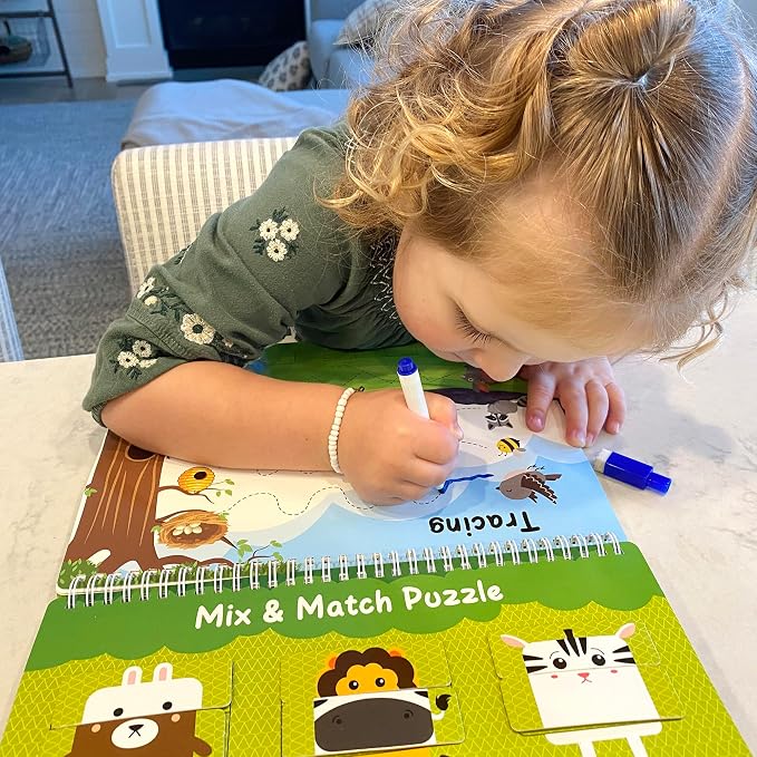 BenBen Busy Book for Toddlers 3-5, Pre-Assembled, 30 Pages, Airplane Toys - Image 8