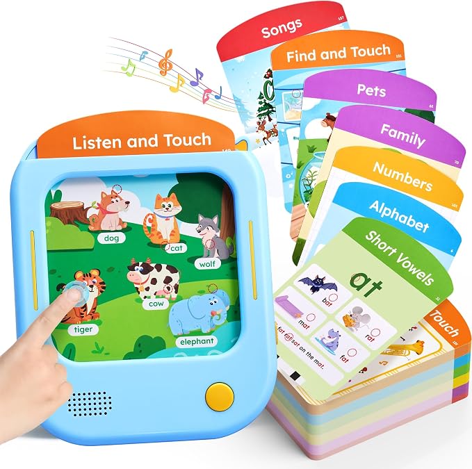JoyCat Kids Learning Tablet, 156-Page Talking Phonics Flash Cards by JOYCAT