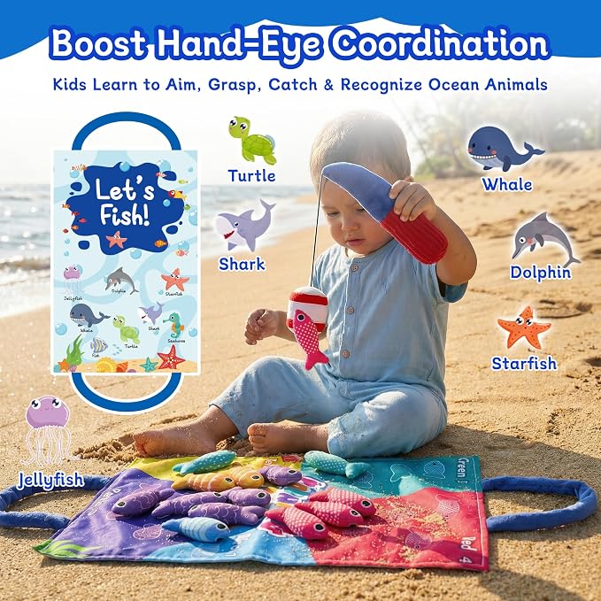 Montessori Toys for 1 2 Year Old Boy Birthday Gifts, Toddler Fishing Game - Image 5