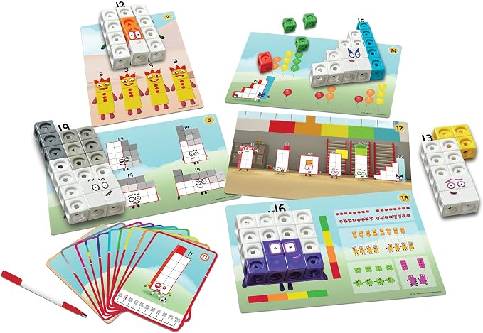 hand2mind MathLink Cubes Numberblocks 11-20 Activity Set, Ages 3+ - Image 6