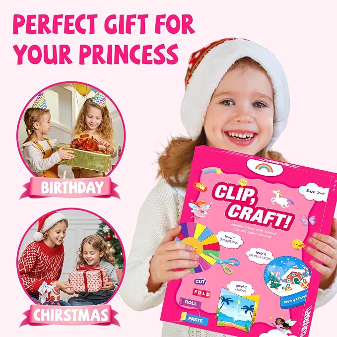 Toddler Scissor Skills Activity Book, Art Supplies and Crafts for Kids 4-6 - Image 7