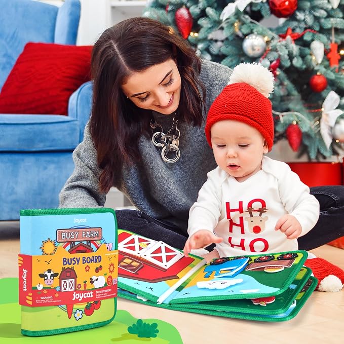 JoyCat Farm Busy Book for Toddlers 3 Year Old, Montessori Quiet Book - Image 9