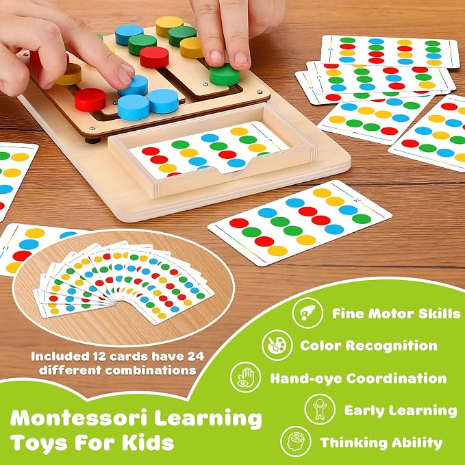 V-Opitos Color Matching Puzzle, Montessori Brain Teaser for Kids Ages 3-7 (Pack of 2) - Image 3