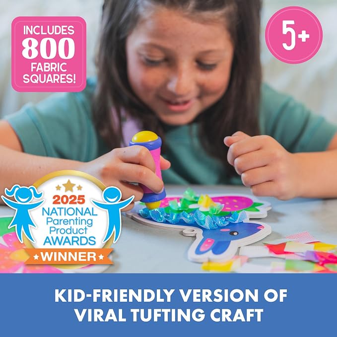 Educational Insights Tufting Kit - Arts and Crafts for Kids Ages 4-8, Poke in Art Kits for Girls & Boys, DIY Kids Craft Kit, Mess Free Art Set with Crafting Supplies, Easy Toddler Crafts - Image 2
