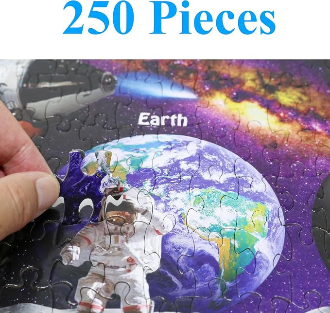Think2Master Solar System & Space Exploration 250 Pieces Jigsaw Puzzle Great Puzzle for Teens, Adults, Seniors. Great Gift with Larger Pieces. 14.2” X 19.3” - Image 2