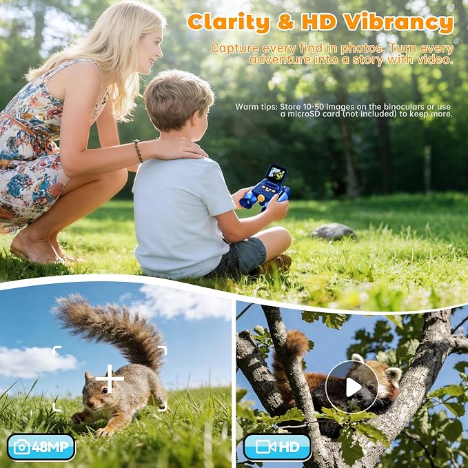Binoculars for Kids with Night Vision - 48MP FHD Digital Camera Telescope - Image 3