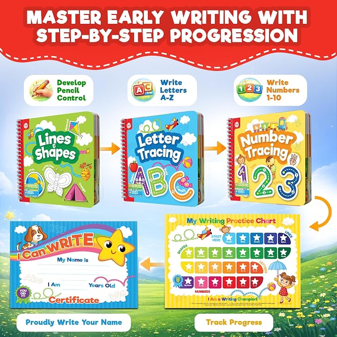Doctor Jupiter Preschool Tracing Books for Toddlers, 3+ Year Old Kids — Learning Activity Books, Educational Toys, 100+ Wipe Clean Preschool & Kindergarten Activities - Image 4