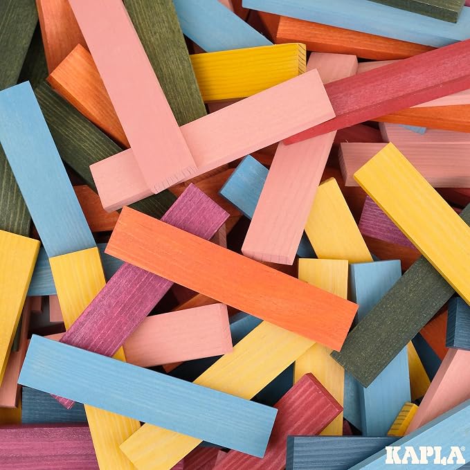 KAPLA 100 Octocolor Case - Wooden Construction Set 100 Colored Building Planks - Image 10