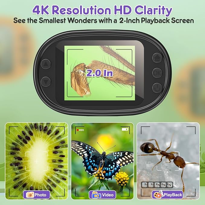 Kids Digital Microscope Science Gift: Complete STEM Toy Kit for Ages 4-12 - Image 3
