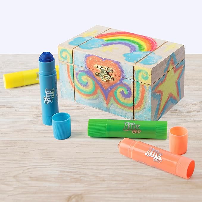 Tempera Paint Sticks 12 Pack– Bright Colors for Kids & Adults, Mess Free Washable Paint, Quick Dry Non-Toxic Arts & Crafts, Classroom School Supplies, Christmas Stocking Stuffers, Holiday Gift Set