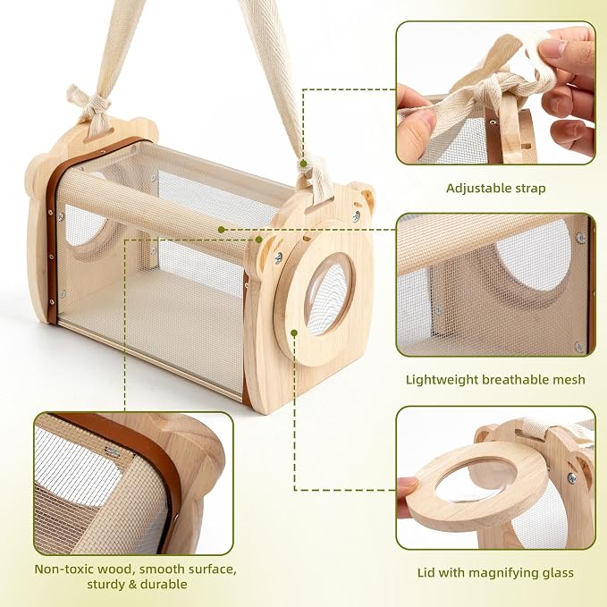 11Pcs Wooden Bug Catcher for Kids, Outdoor Explorer Bug Catching Kit - Image 4