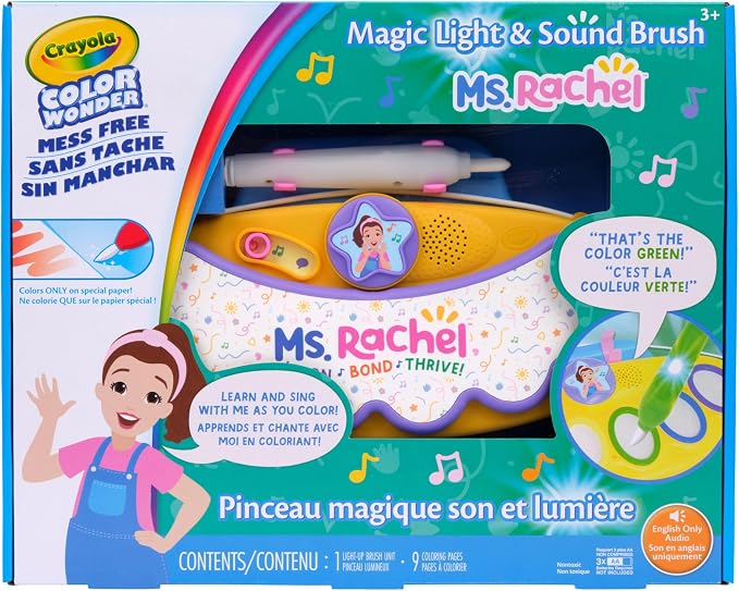 Crayola Ms Rachel Color Wonder Magic Light Brush, Mess Free Coloring Toy 3+ - Image 3