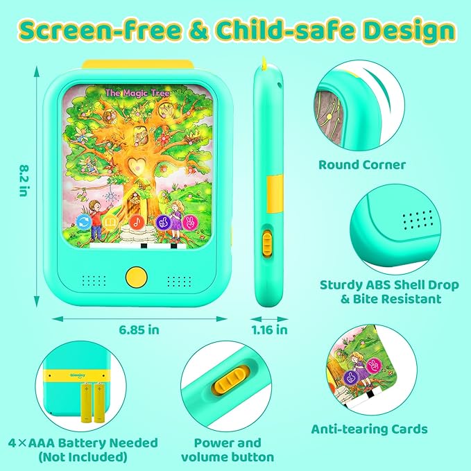 Kids Learning Tablet Bilingual, Educational Learning Toys for Toddlers 2-5 Year Olds, with 2000+ Words and Games, Autism Sensory and Speech Therapy Toys, 2 3 4 5 Year Old Boy Girl Birthday Gift(Green)