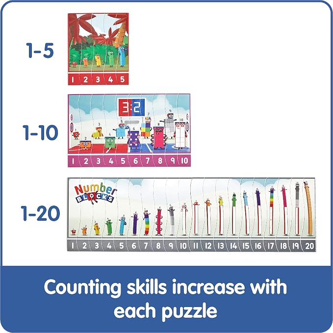 hand2mind Numberblocks Sequencing Puzzle Set, 50 Pieces, Ages 3+ - Image 5