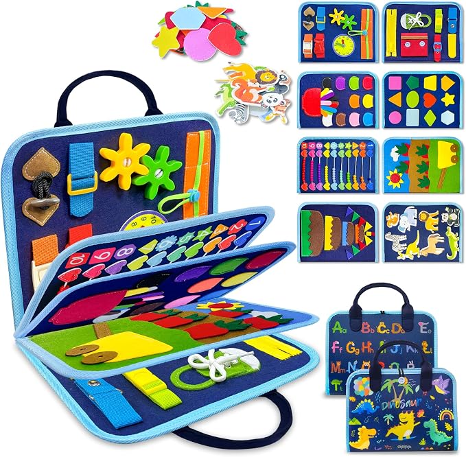 Exorany Busy Board Montessori Toys for Toddler Boy Birthday Gift Busy Book by Exorany