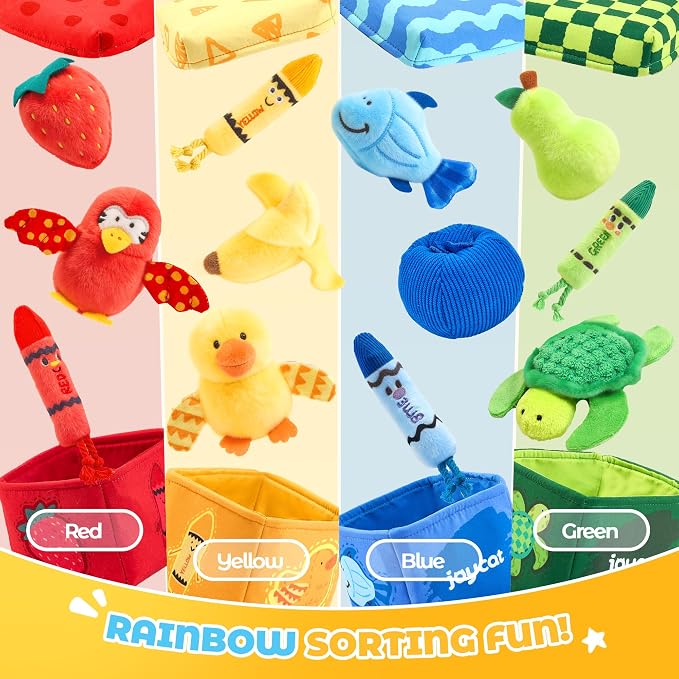 JoyCat Montessori Baby Toys 6-12 Months, 12PCS Sensory Sorting Boxes - Image 4